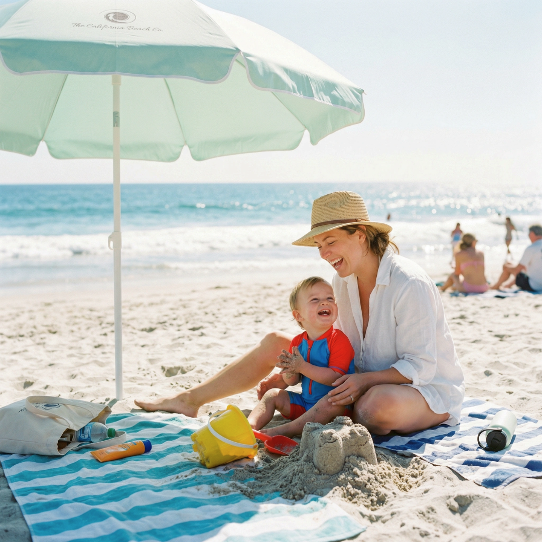 Coastline Striped Beach Towel