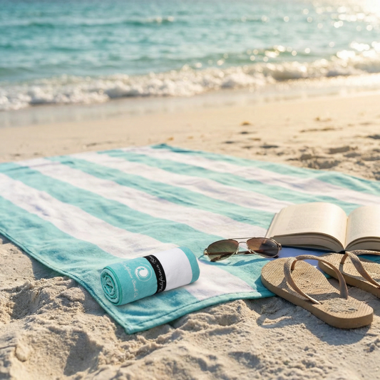 Coastline Striped Beach Towel