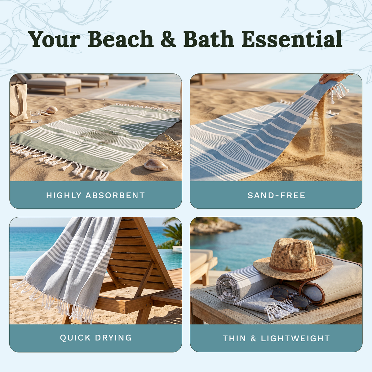 Turkish Cotton Beach Towel