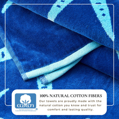 Cotton Velour Beach Towel Set