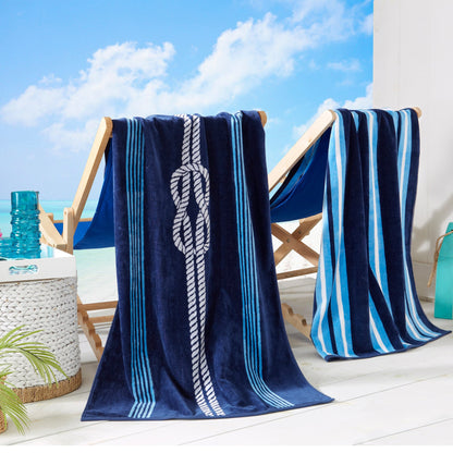Cotton Velour Beach Towel Set