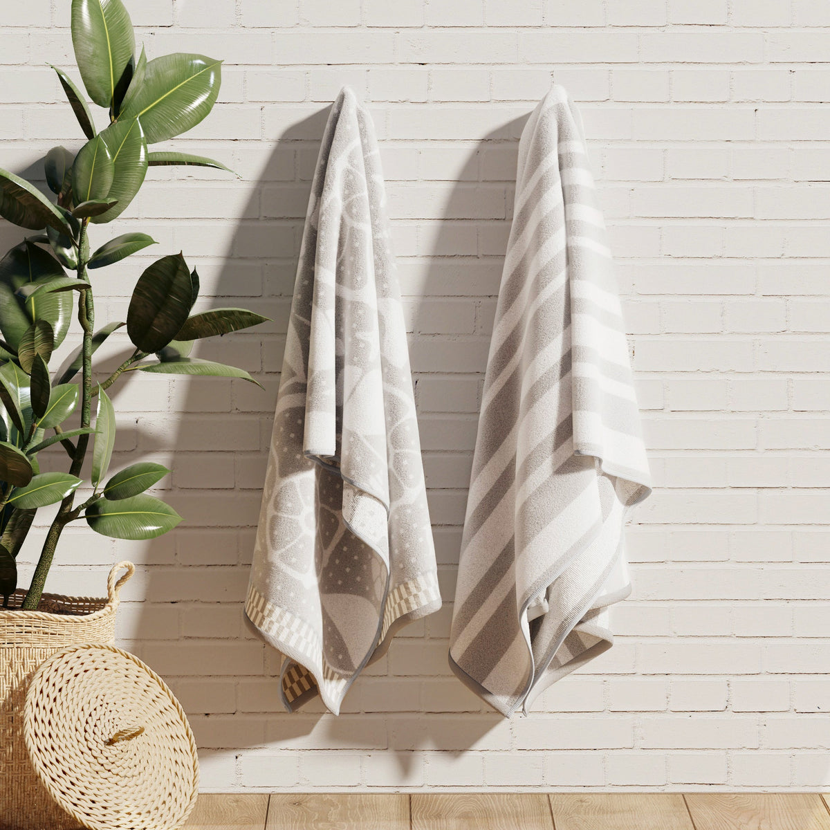 Cotton Velour Beach Towel Set