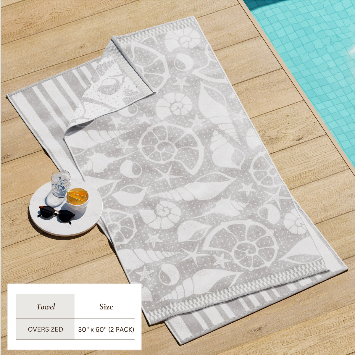 Cotton Velour Beach Towel Set