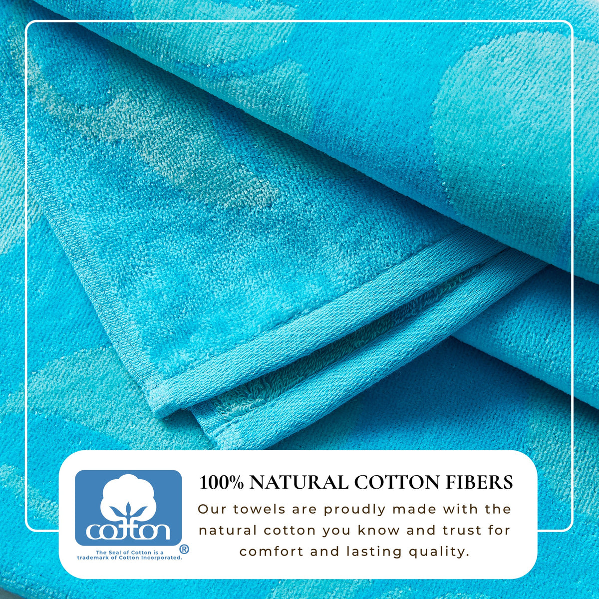 Cotton Velour Beach Towel Set