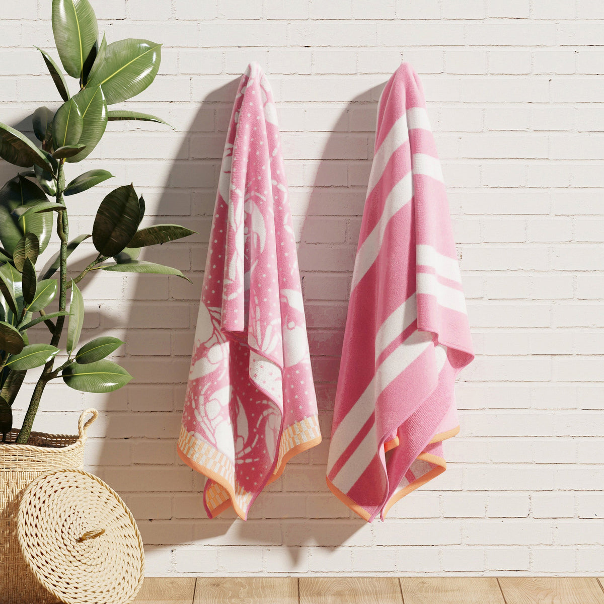 Cotton Velour Beach Towel Set