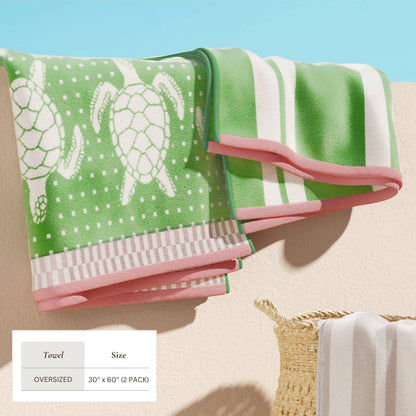 Cotton Velour Beach Towel Set