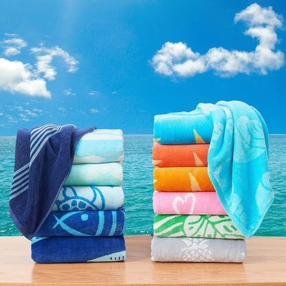 Cotton Velour Beach Towel Set