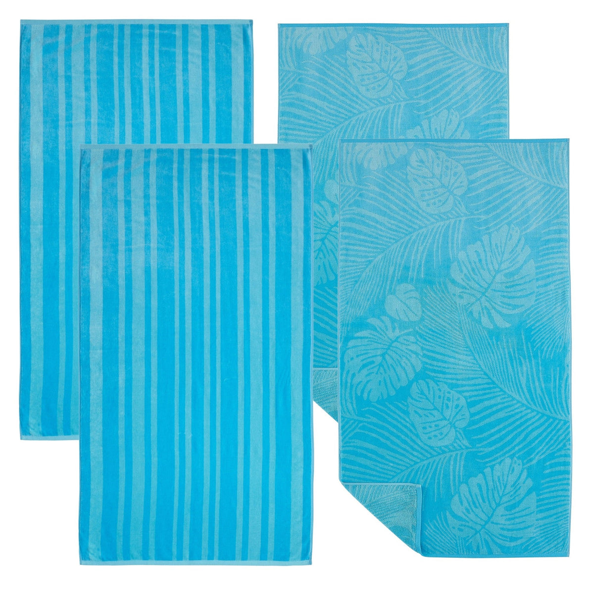 Cotton Velour Beach Towel Set