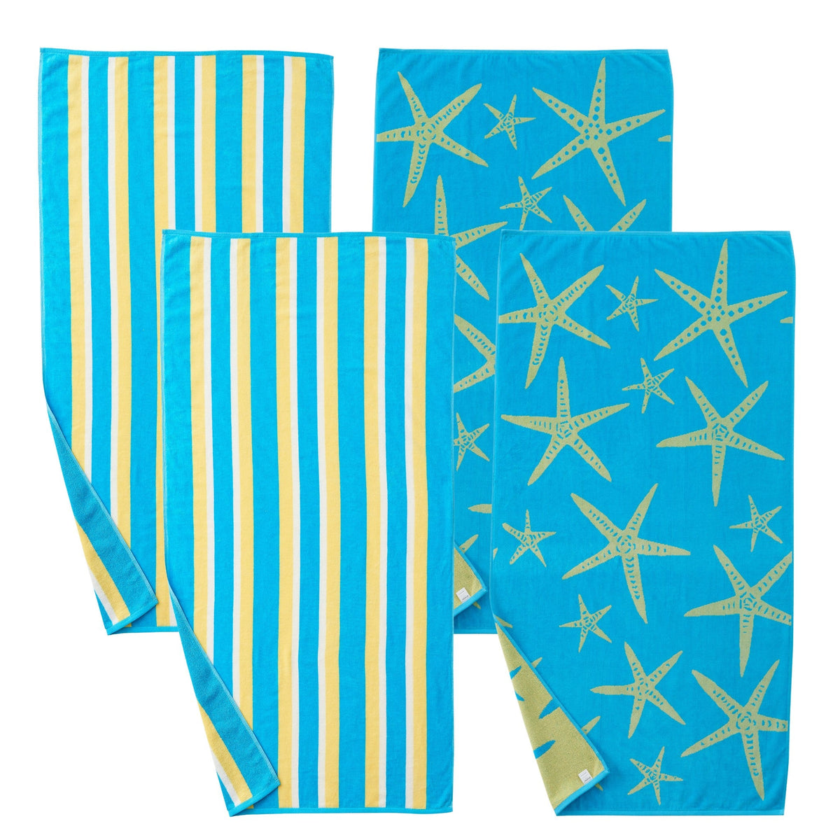 Cotton Velour Beach Towel Set