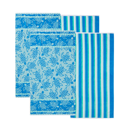 Cotton Velour Beach Towel Set