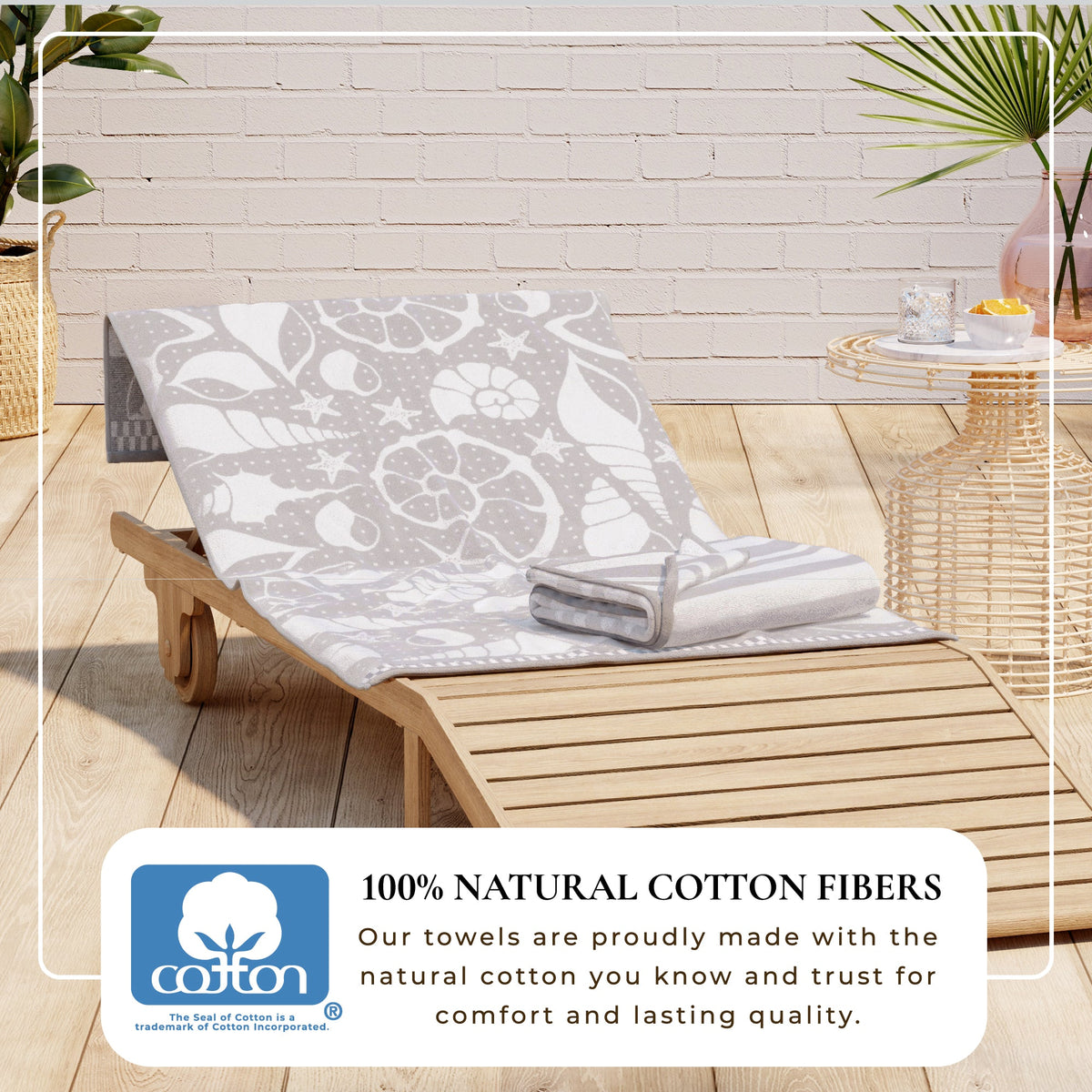 Cotton Velour Beach Towel Set
