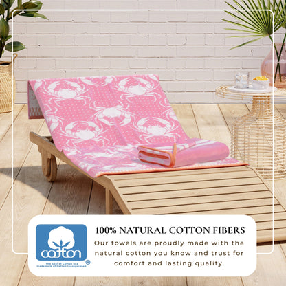 Cotton Velour Beach Towel Set
